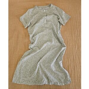 Susan Bristol Vintage Sage Green Floral Linen Blend Midi Dress Cottagecore XL